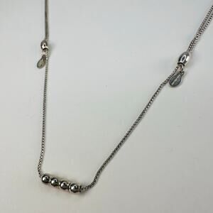 Alex and Ani Sterling Silver Adjustable Slide Beaded Necklace